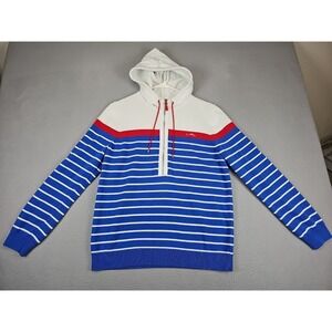 Lauren Ralph Lauren Active Hoodie Women's Size XL Lightweight Striped 1/2 Zip